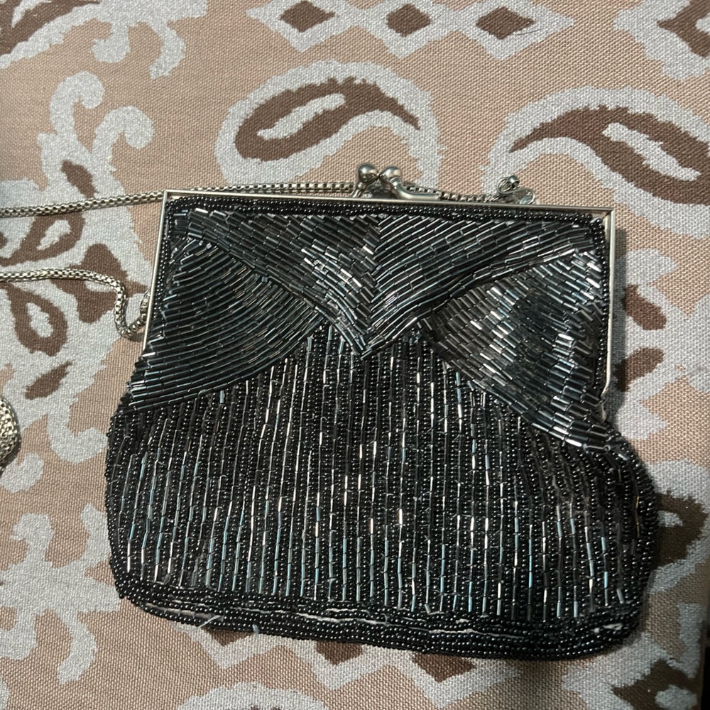 Vintage Magid Glass-Beaded Evening Bag